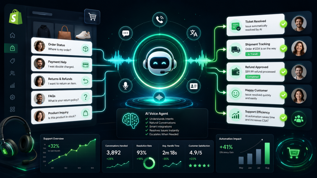 AI Voice Agents for Shopify Support Automation